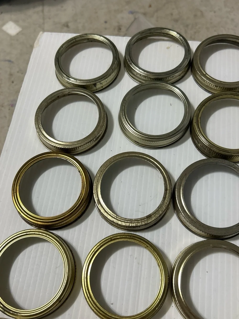 Gold Mason Jar Lid Rings and Flat Caps - Multipack Replacement